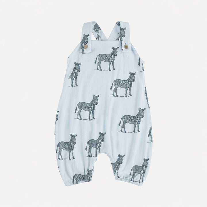 PREORDER country bubble jumpsuit | blue zebra | bamboo