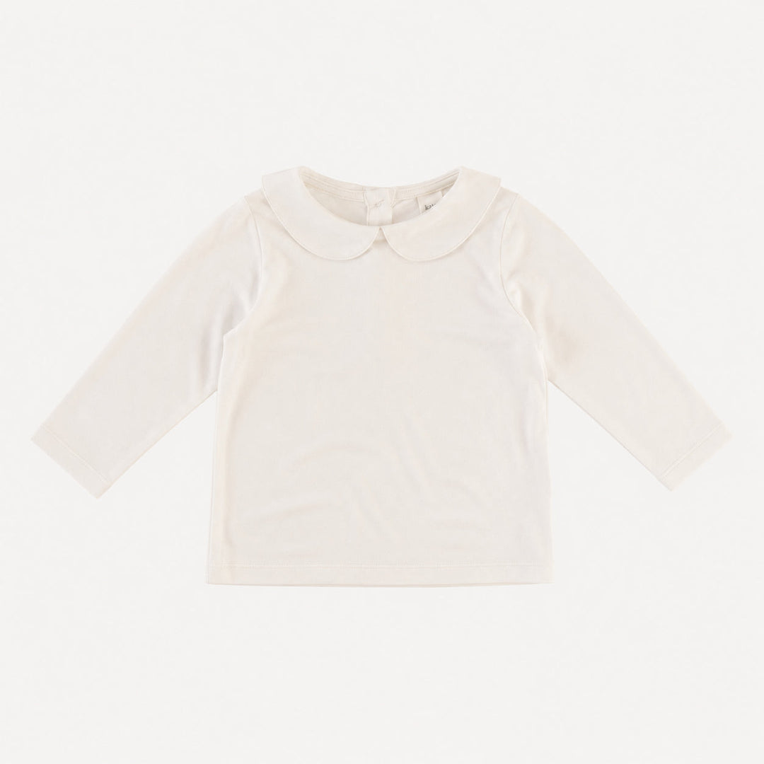 PREORDER long sleeve peter pan tee | coconut milk | bamboo