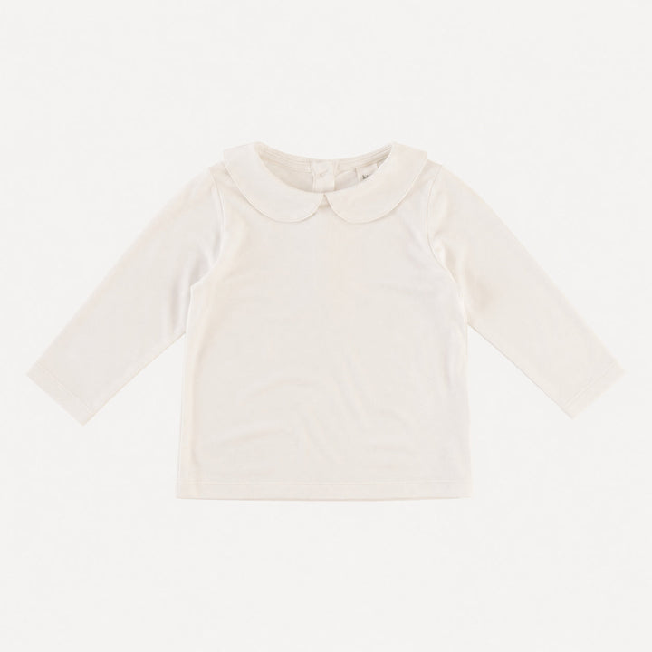 PREORDER long sleeve peter pan tee | coconut milk | bamboo