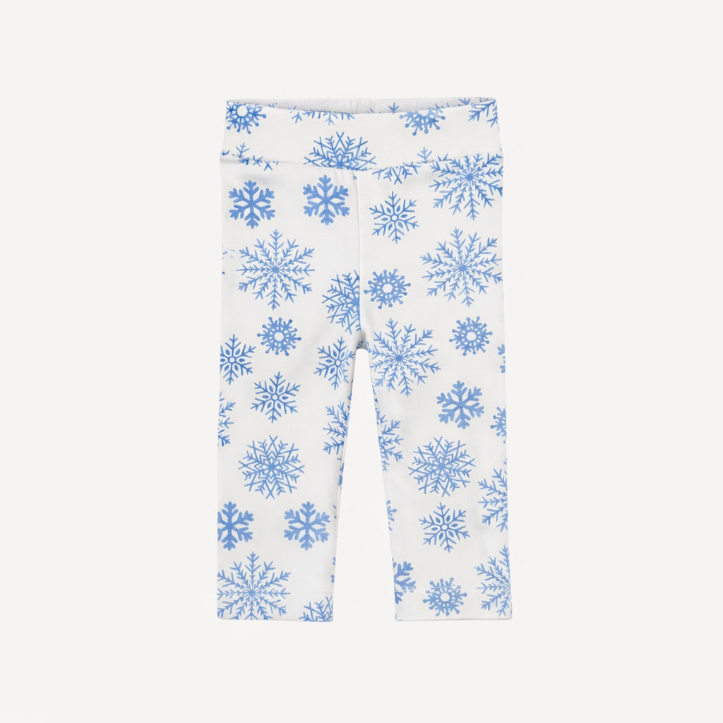 classic skinny legging | blue snowflake | bamboo