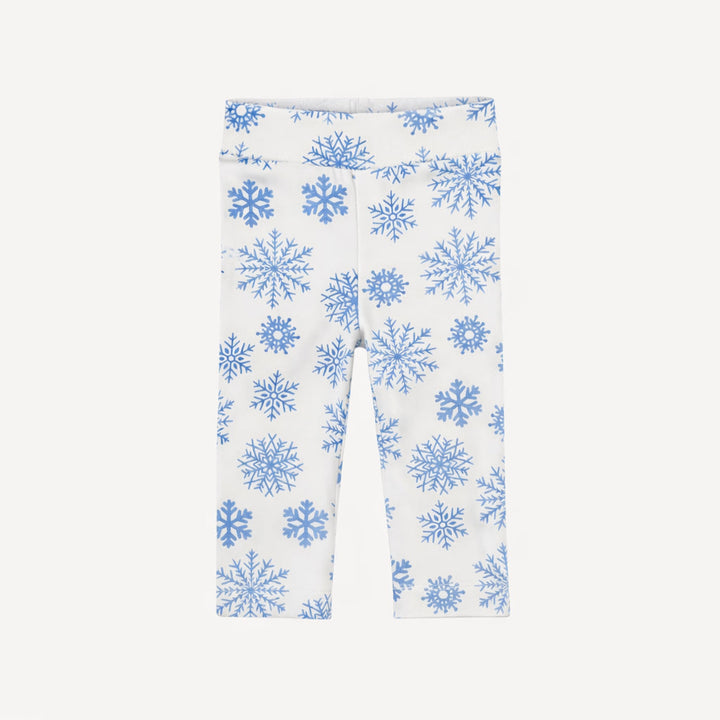 classic skinny legging | blue snowflake | bamboo