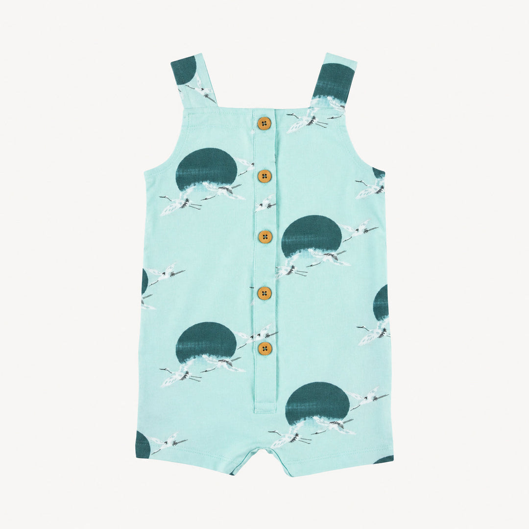 PREORDER button overall shortie | aqua crane | modal