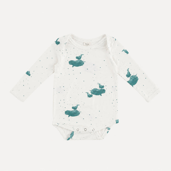 PREORDER long sleeve lap neck bodysuit | sagebrush beluga | bamboo