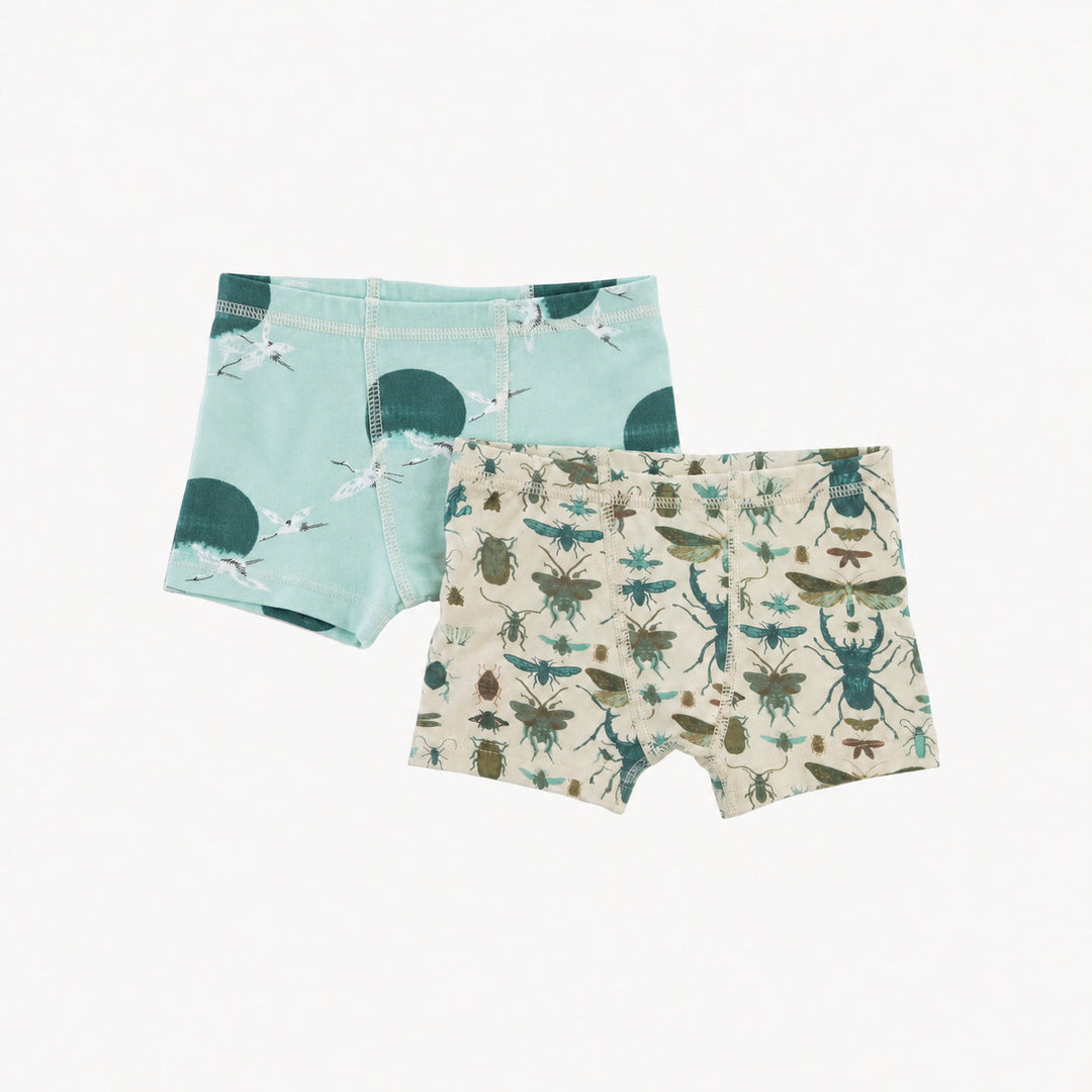 PREORDER boxer set of 2 | aqua insects | modal