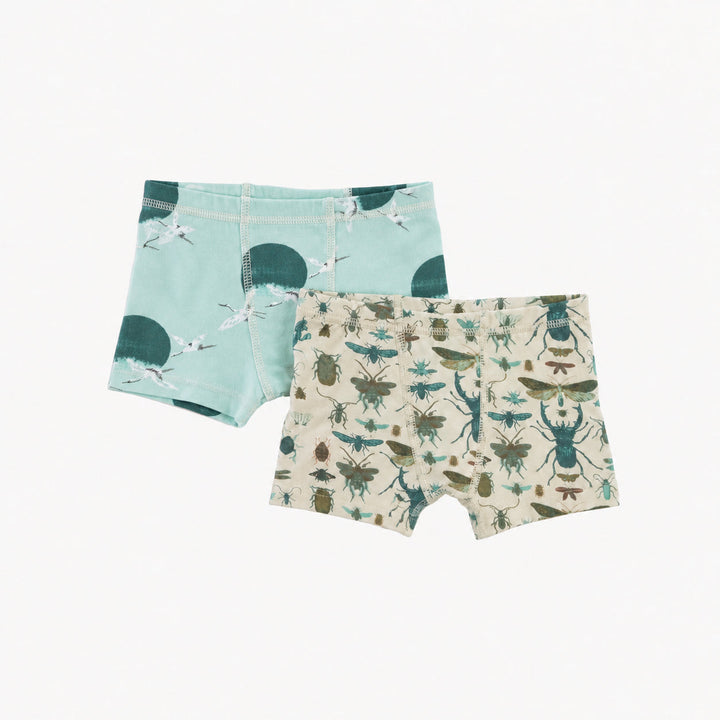 PREORDER boxer set of 2 | aqua insects | modal