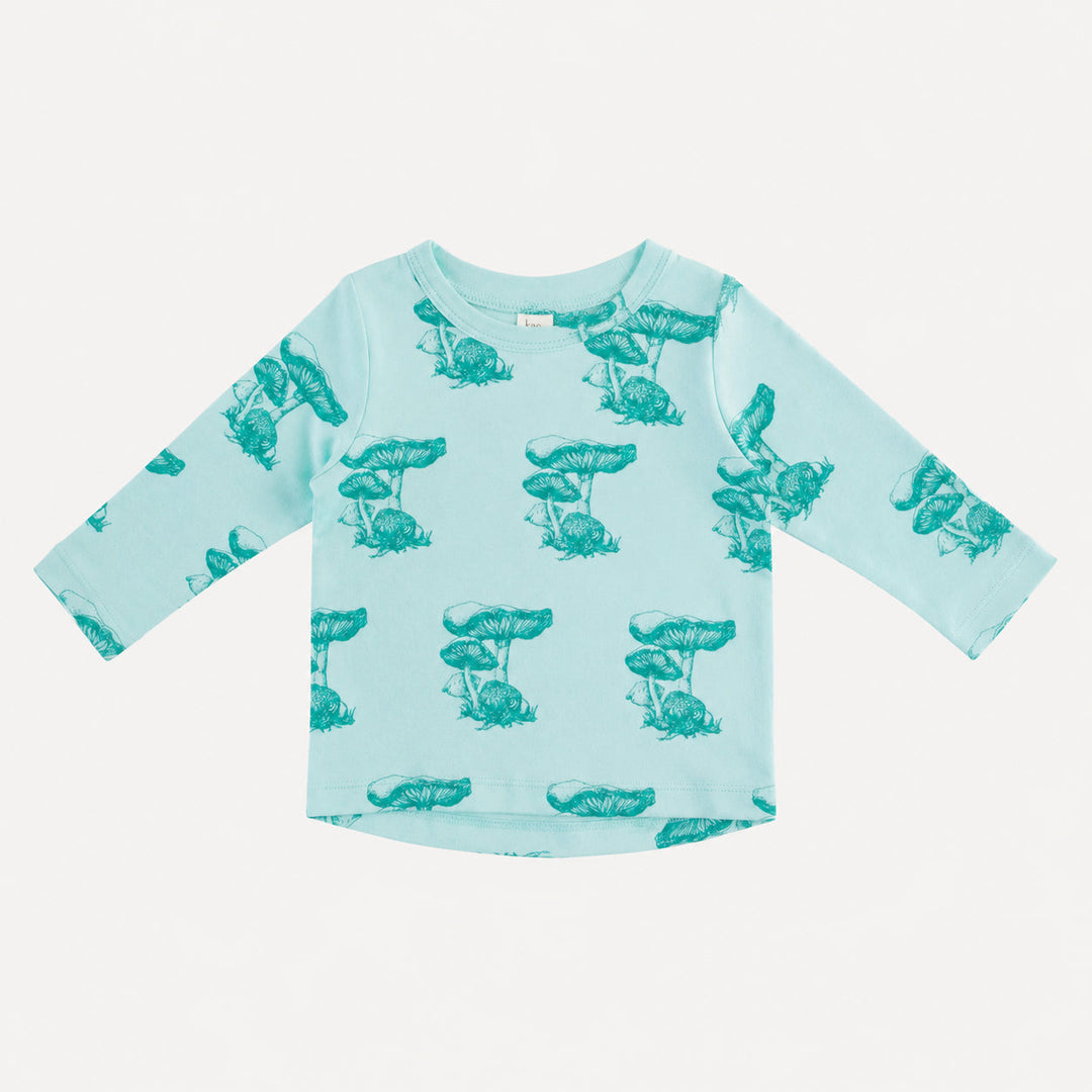 PREORDER long sleeve boxy tee | mushroom snail | bamboo