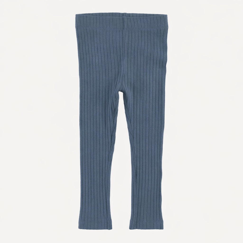 classic skinny legging | london blue | organic cotton wide rib