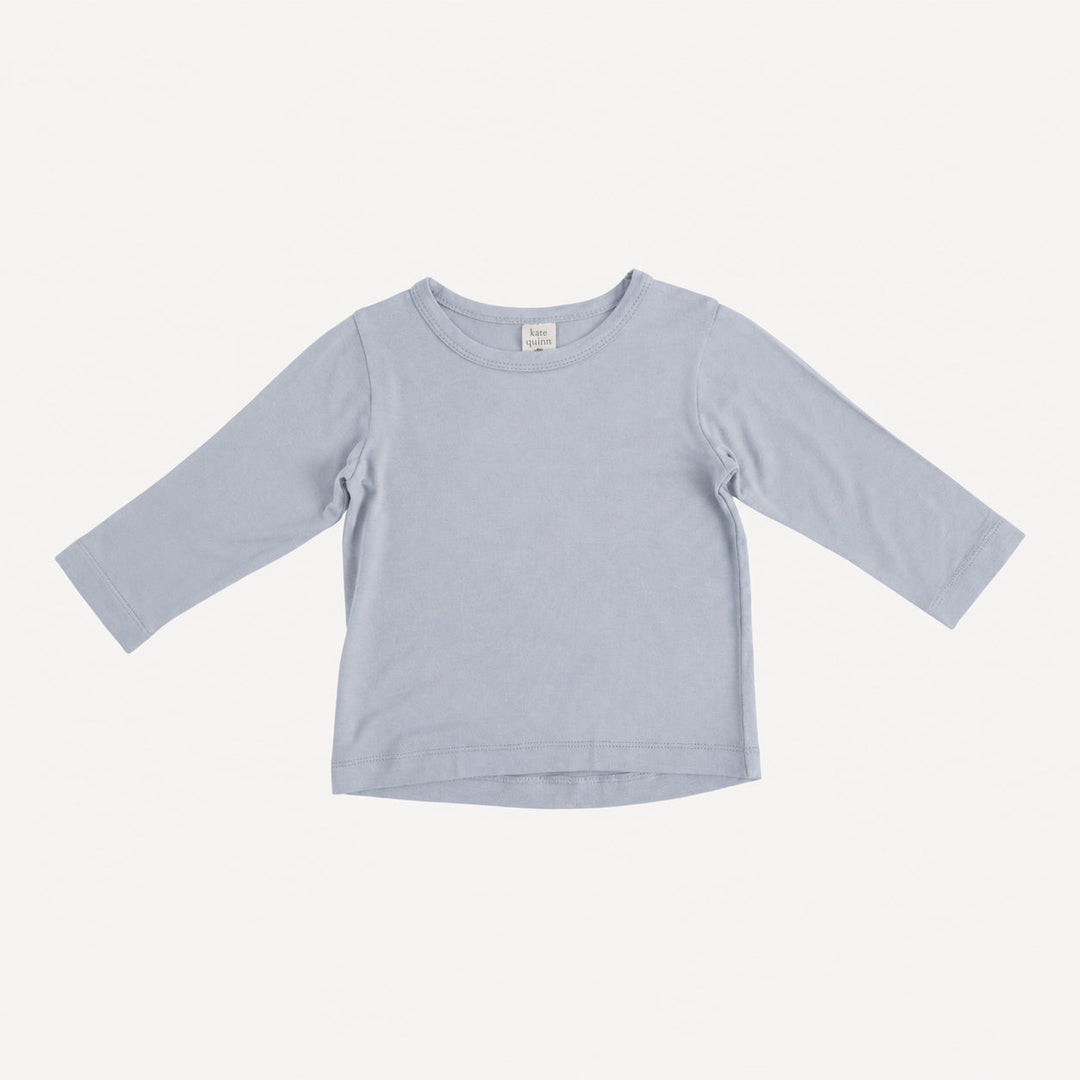 PREORDER long sleeve boxy tee | arctic ice | bamboo
