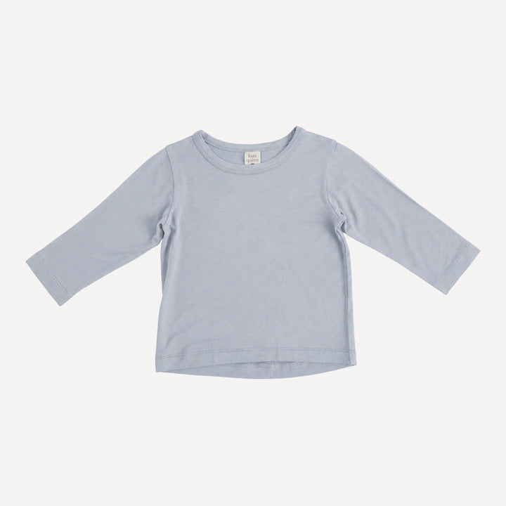 PREORDER long sleeve boxy tee | arctic ice | bamboo