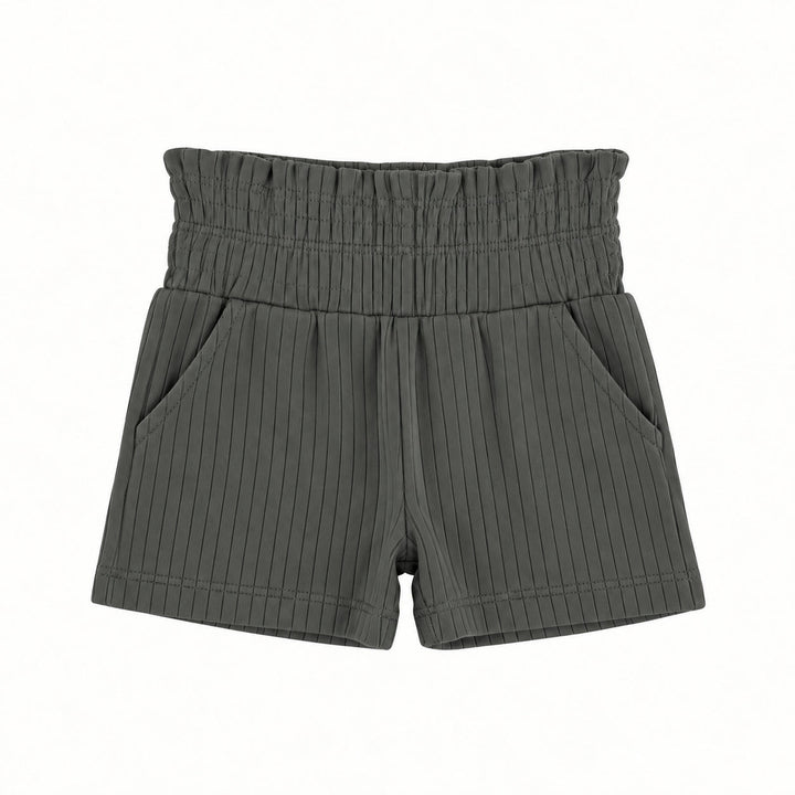 PREORDER smocked short | beluga | woods rib