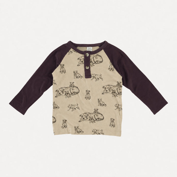 PREORDER long sleeve baseball henley tee | pit bulls | bamboo