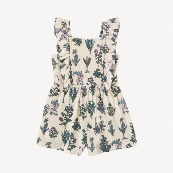 PREORDER pinafore ruffle romper | litho floral | modal