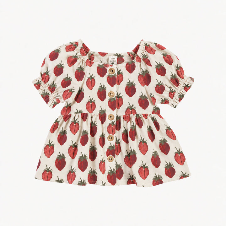 PREORDER short sleeve woodland top | strawberry | modal