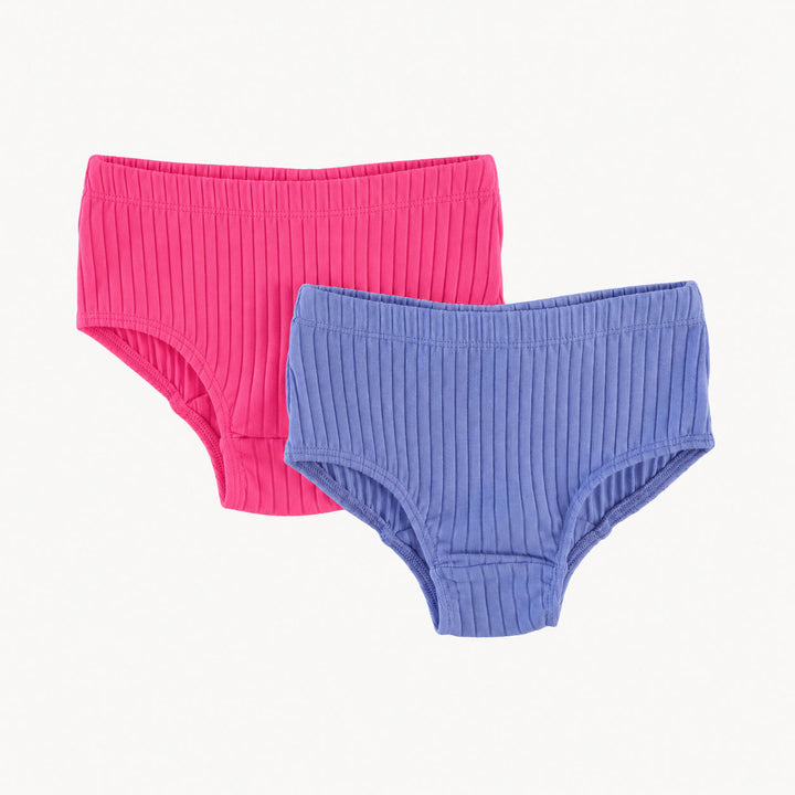 PREORDER underwear set of 2 | periwinkle | organic cotton wide rib