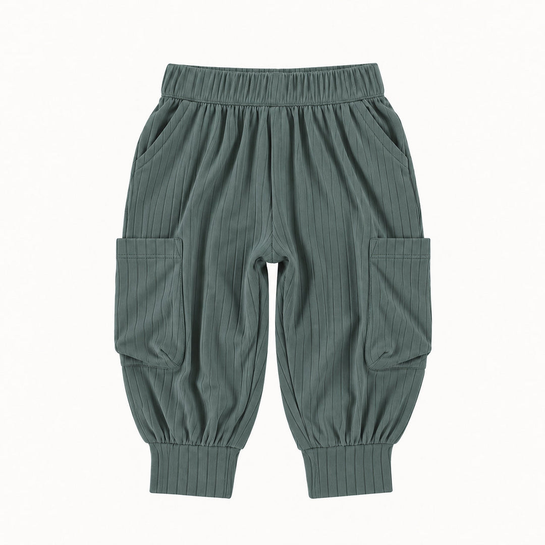 PREORDER cargo bubble pant | forest | woods rib