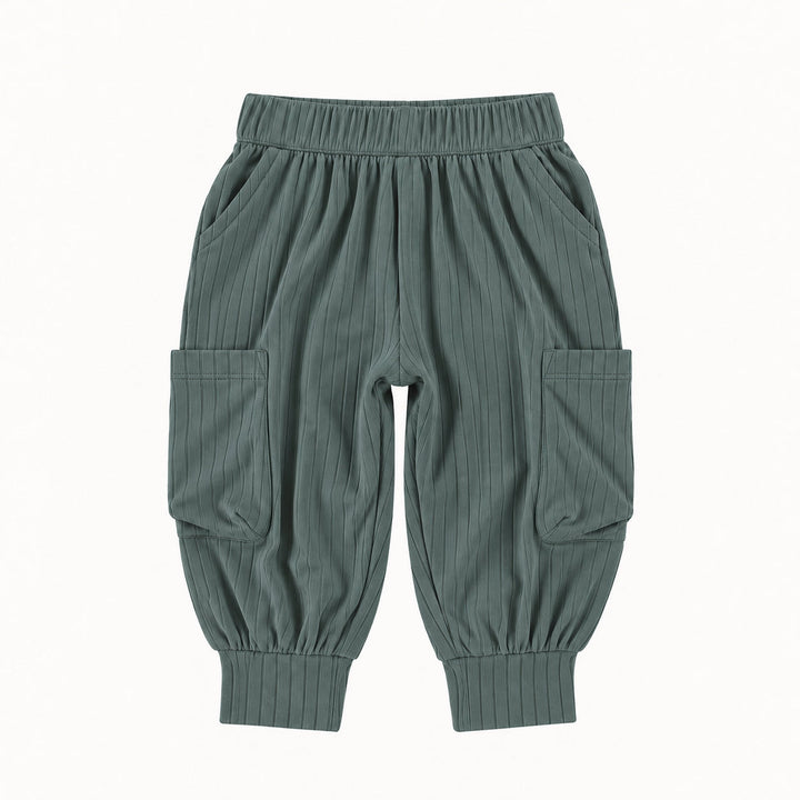 PREORDER cargo bubble pant | forest | woods rib