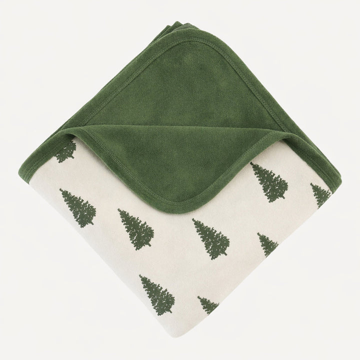double layer blanket | forest pine | organic cotton flat rib