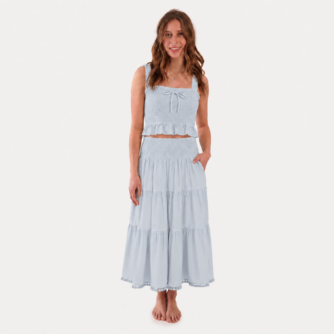 PREORDER womens clara set | air | organic cotton interlock