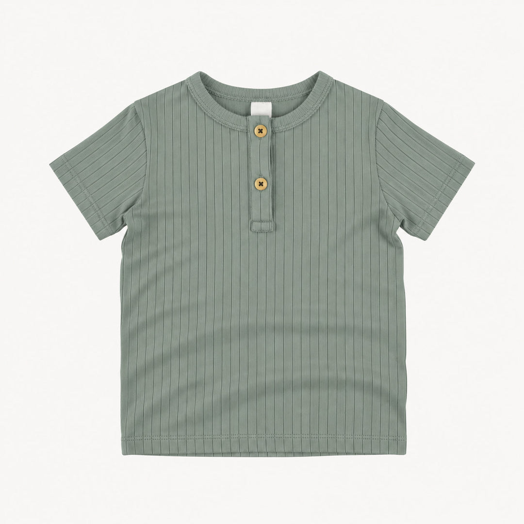 PREORDER short sleeve monty tee | jadeite | woods rib