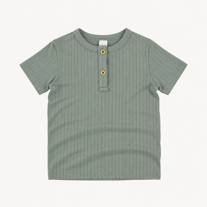 PREORDER short sleeve monty tee | jadeite | woods rib