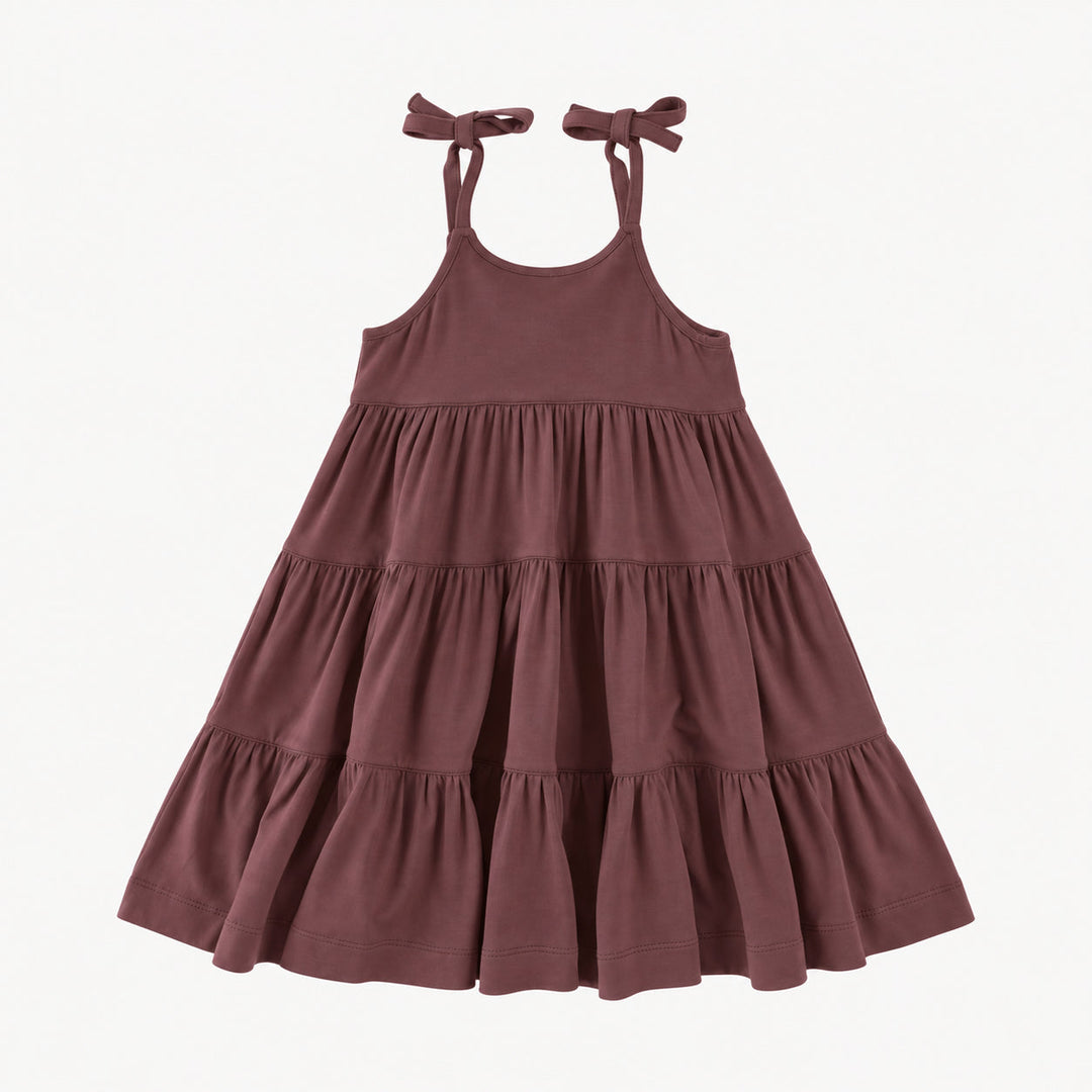 PREORDER spaghetti tie prairie dress | tanzanite | modal