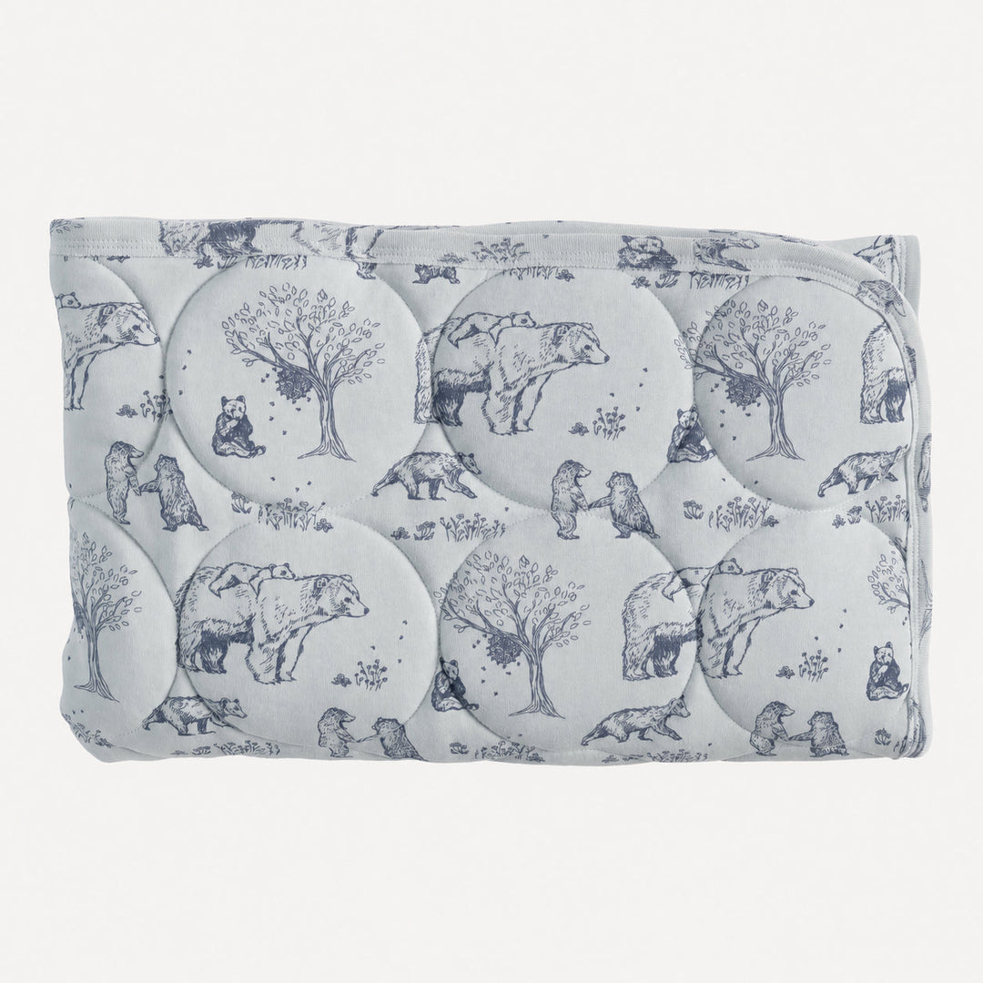 PREORDER classic circle quilt | opal bear family | organic cotton interlock