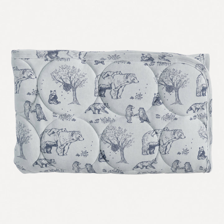 PREORDER classic circle quilt | opal bear family | organic cotton interlock