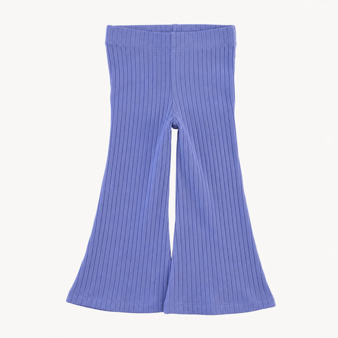PREORDER flare leg pant | periwinkle | organic cotton wide rib