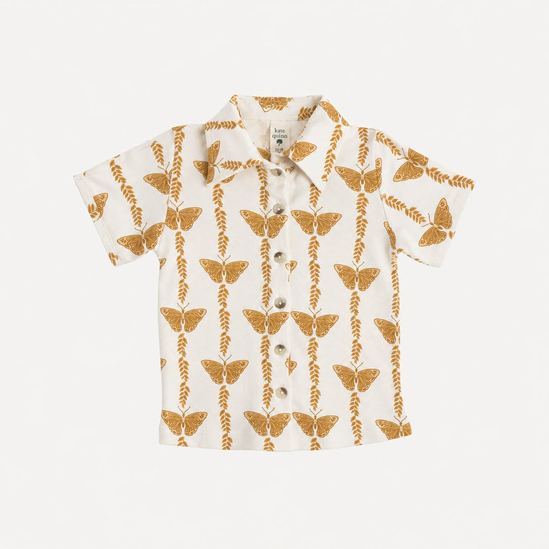 PREORDER short sleeve hawaiian shirt | butterfly vine | bamboo