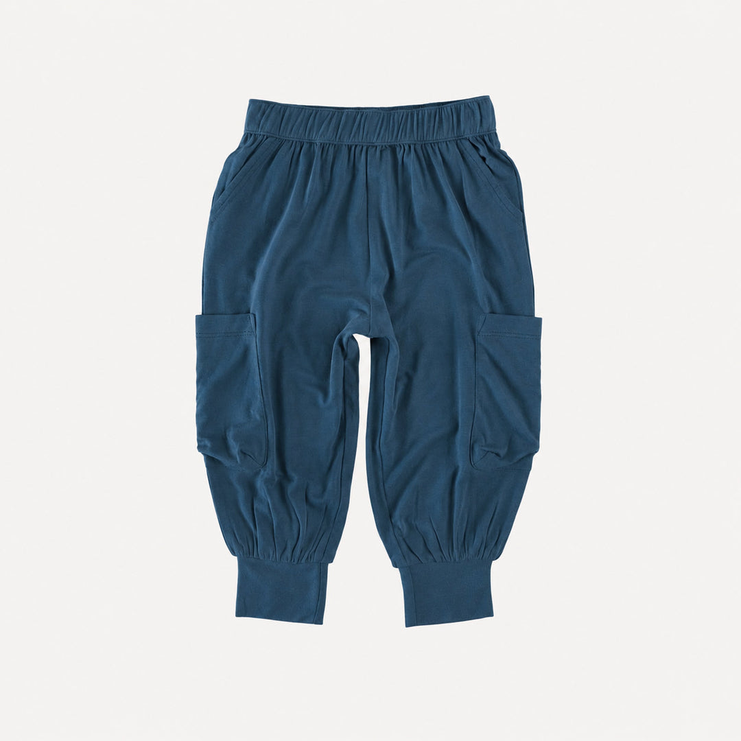 PREORDER cargo bubble pant | opal | organic cotton interlock