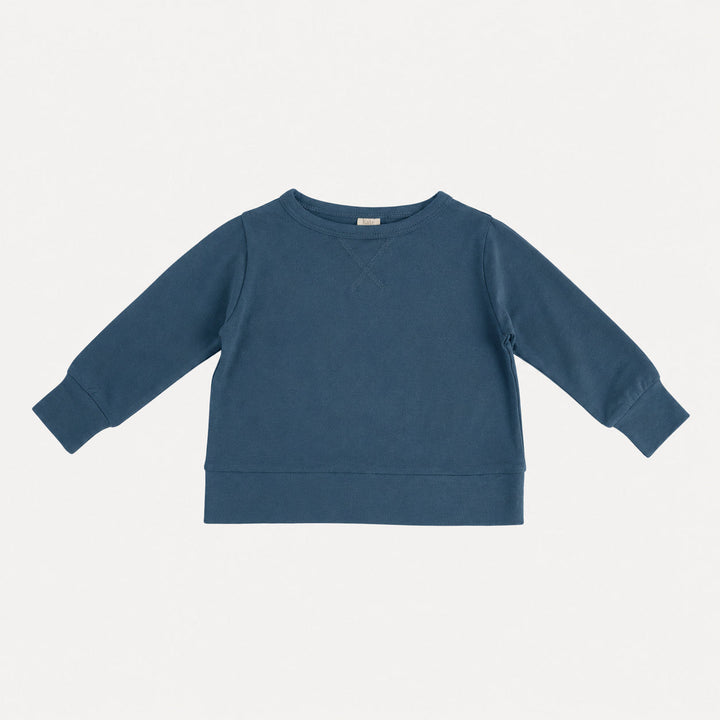 PREORDER long sleeve crew neck | opal | organic cotton interlock