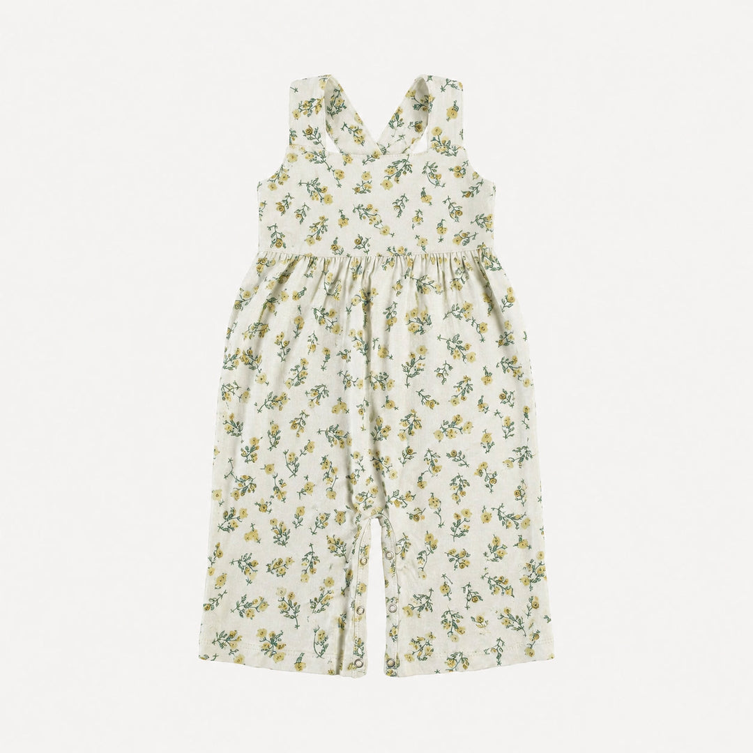 PREORDER gaucho jumpsuit | tiny chamomile | bamboo