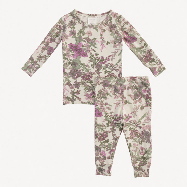 PREORDER long sleeve pj set | violet queen annes lace | modal