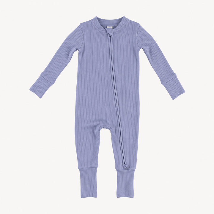 PREORDER long sleeve convertible zippy pj | hydrangea | woods rib