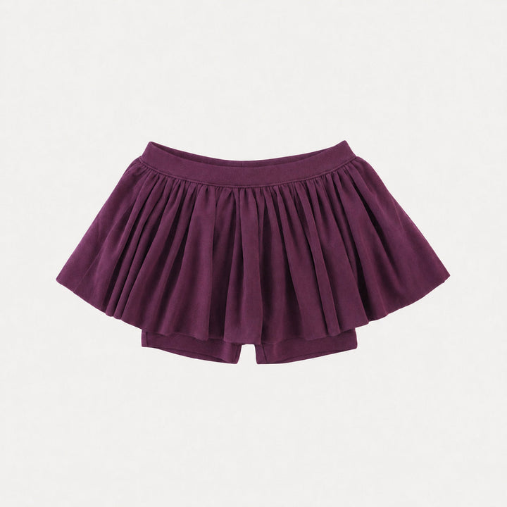 PREORDER tulle ballerina tutu short | deep purple | organic cotton interlock