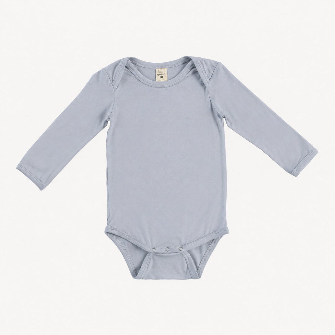 PREORDER long sleeve lap neck bodysuit | arctic ice | bamboo