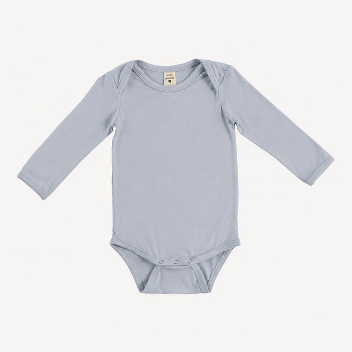 PREORDER long sleeve lap neck bodysuit | arctic ice | bamboo