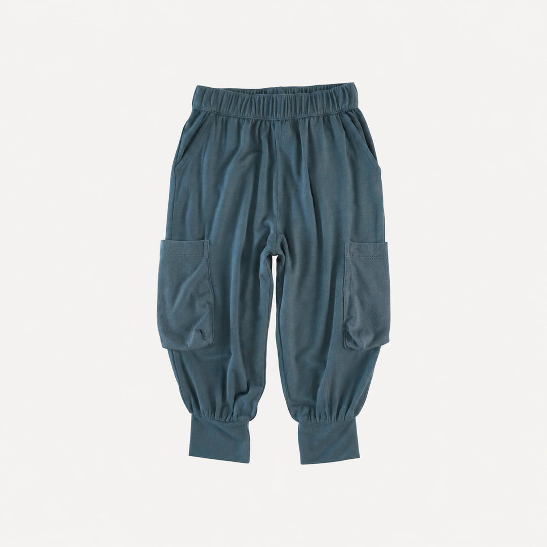 PREORDER cargo bubble pant | slate blue | bamboo