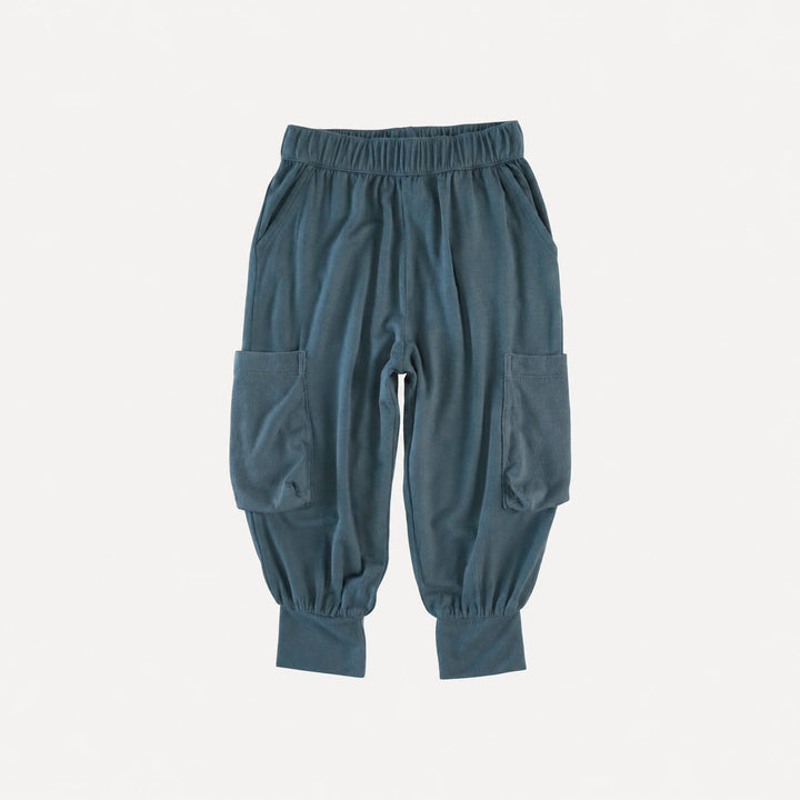 PREORDER cargo bubble pant | slate blue | bamboo