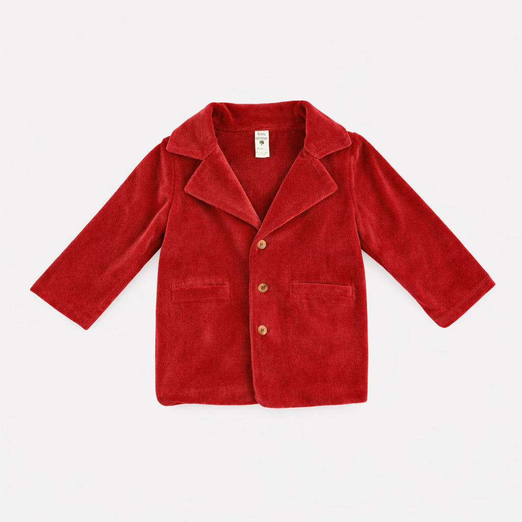 suit jacket | rococco red | organic cotton velour
