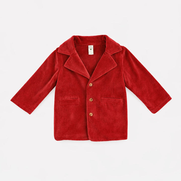 suit jacket | rococco red | organic cotton velour