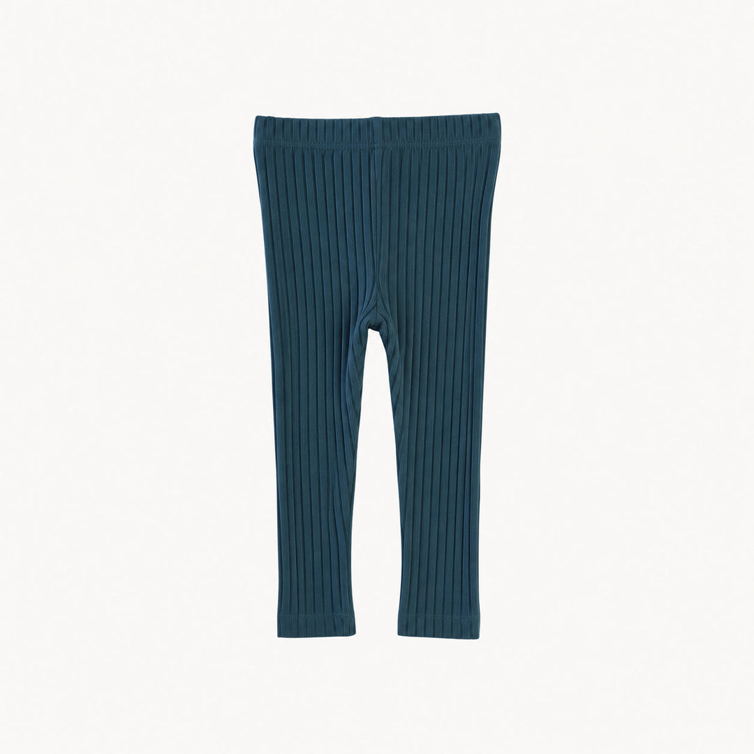 PREORDER classic skinny legging | blue slate | organic cotton wide rib