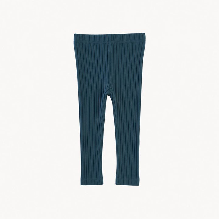 PREORDER classic skinny legging | blue slate | organic cotton wide rib