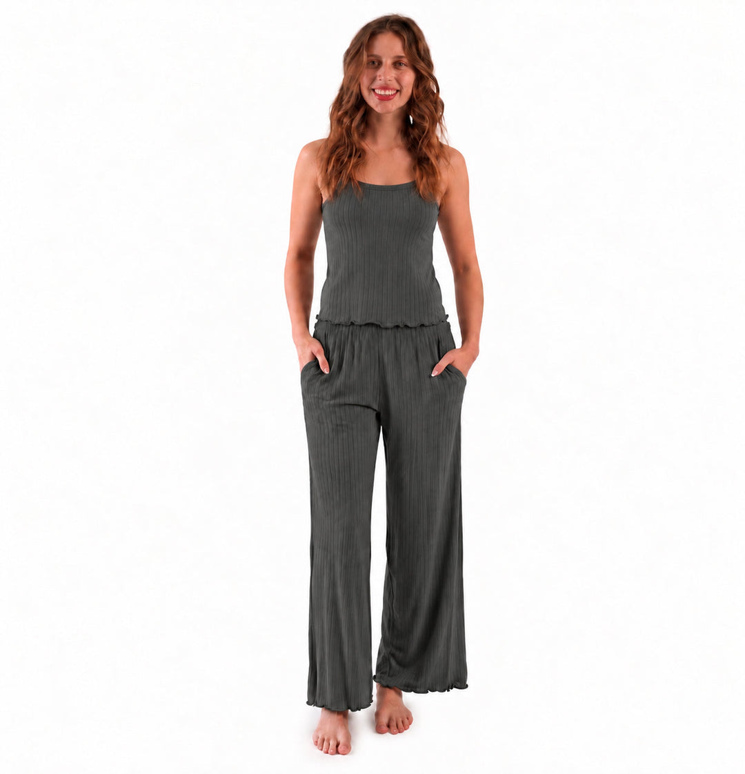 PREORDER womens jade set | beluga | woods rib