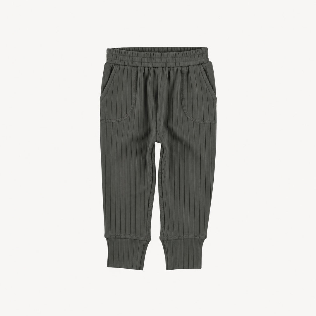 PREORDER slim sport jogger | beluga | woods rib