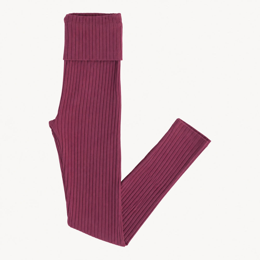 PREORDER womens rolled legging | wild ginger | organic cotton wide rib