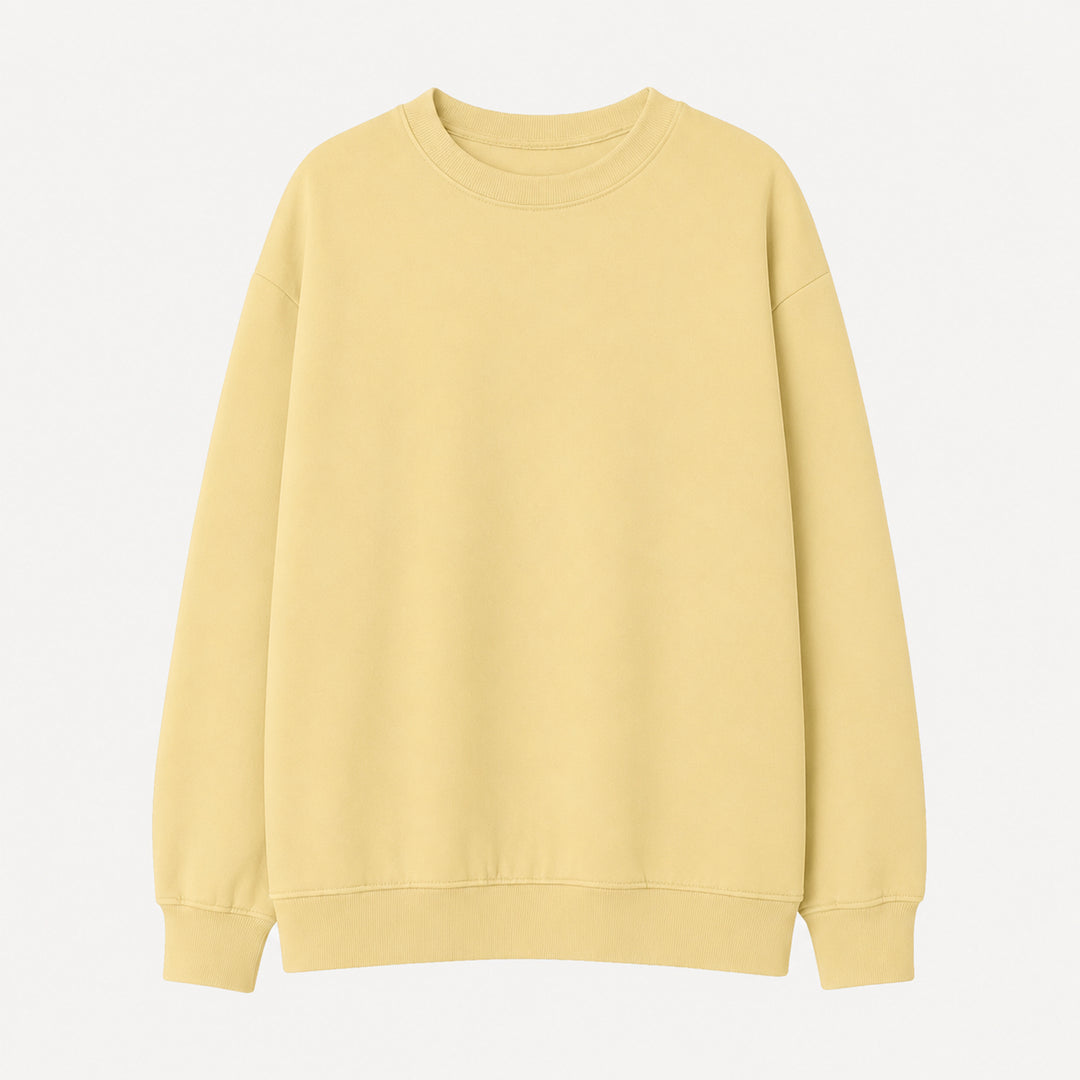PREORDER womens oversized sweatshirt | butter yellow | organic cotton interlock