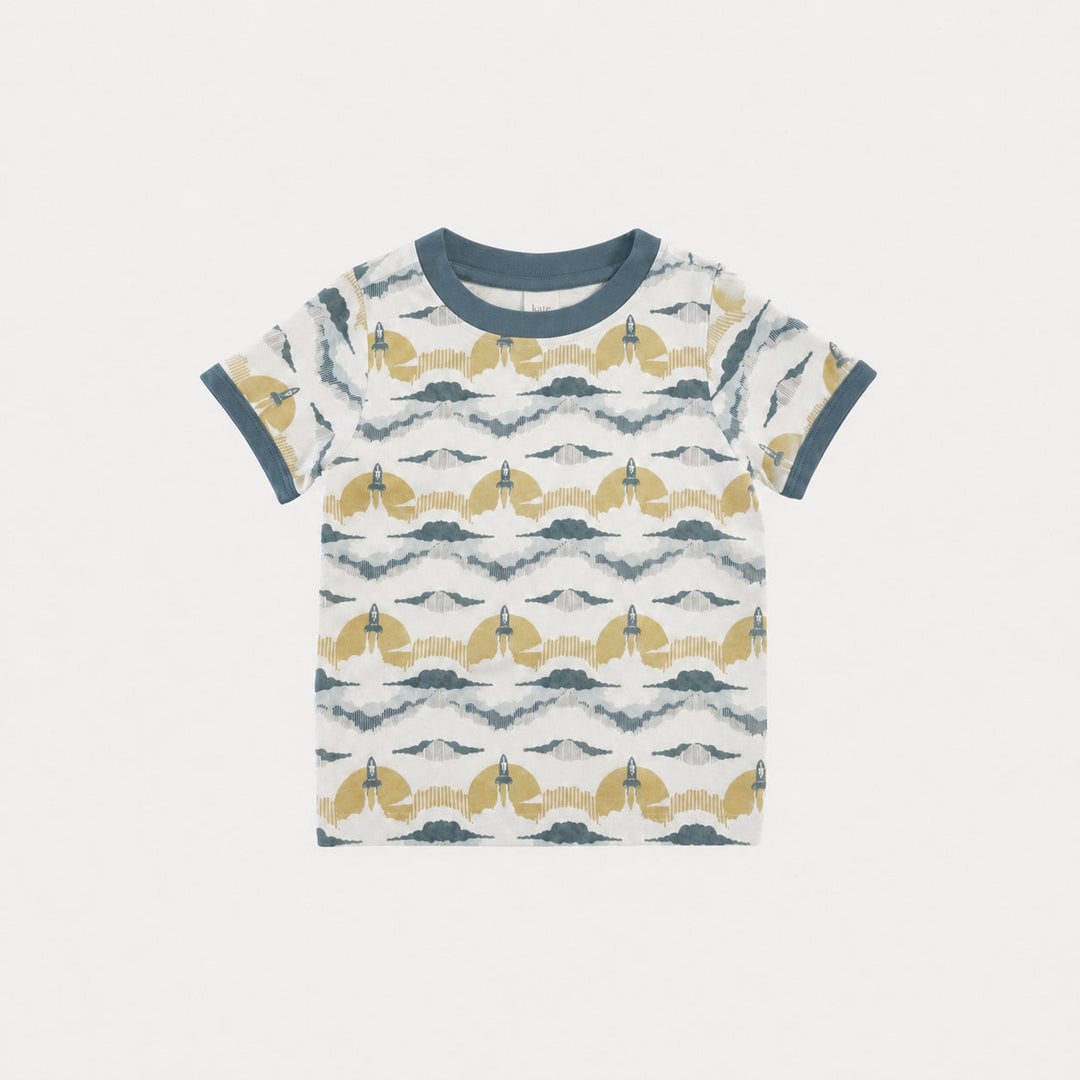 PREORDER short sleeve ringer tee | rocket | bamboo