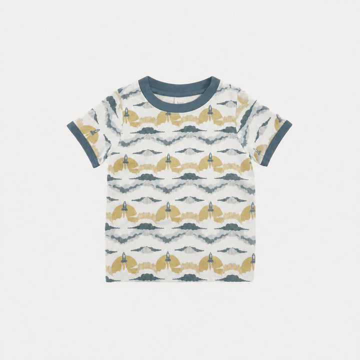 PREORDER short sleeve ringer tee | rocket | bamboo