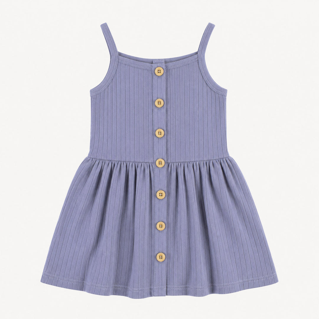 PREORDER button sun dress | hydrangea | woods rib